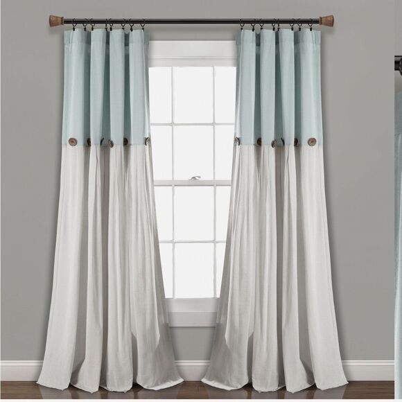 Elegant Two-Tone Sheer Curtain Panel (ONE PANEL) - Picture 5 of 10